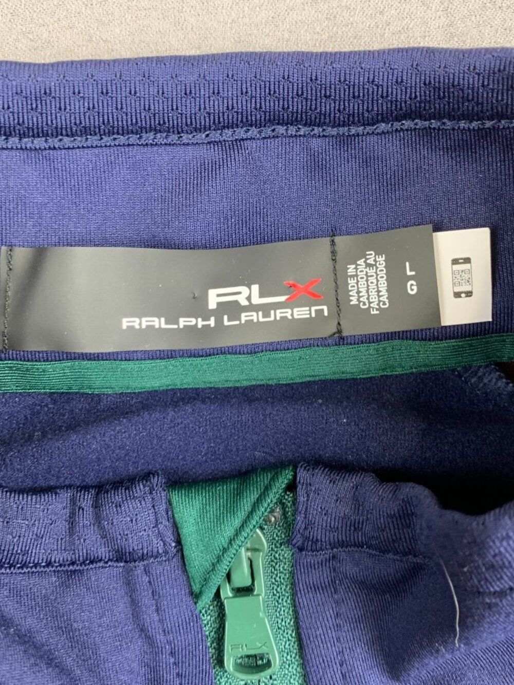 Ralph Lauren RLX Mens Pullover Large Blue Red Colorblock 1/4 Zip Long Sleeve - Picture 2 of 7